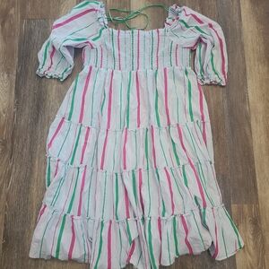 Crown & Ivy Smocked Midi Dress Womens Size 2x
